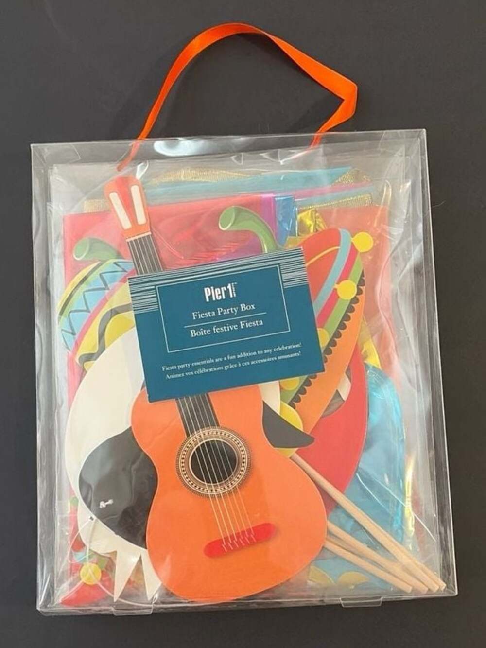 Pier 1 Fiesta Party Box Decoration Kit with Balloons Garland and Photo Props